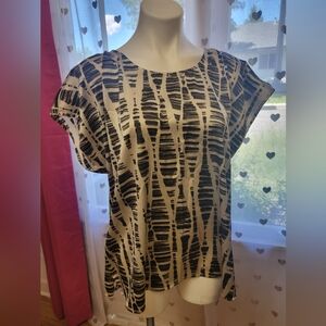 #13 Chico's Patterned Dress Shirt Short-Sleeve Size 3 (16)